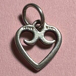 Small Scroll Heart Charm
